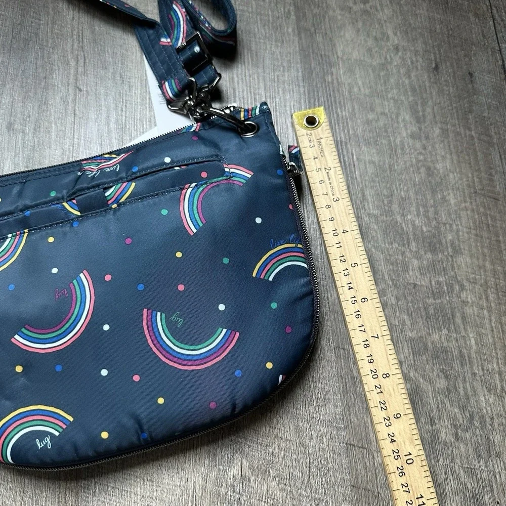 NEW Lug Swivel‎ Convertible Crossbody Bag Brushed Color: Rainbow Navy WITH TAGS